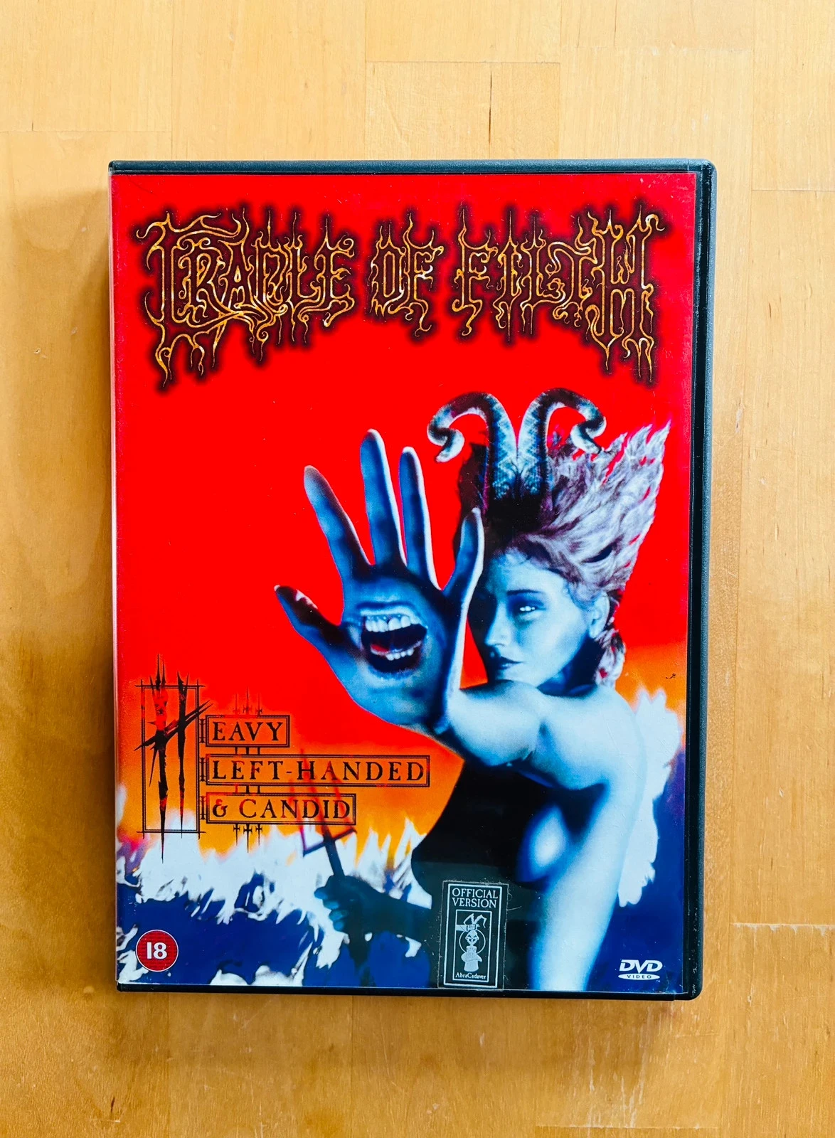 DVD musical Cradle of Filth Eavy left handed & candid.
